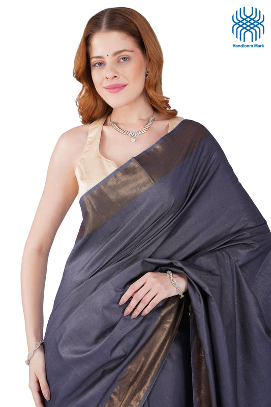 Madhubani Hand Painted Tasar Silk Cotton Saree with Zari Border & Blouse Piece (90cm) | Handloom Certified | Traditional, Festive & Office Wear Saree